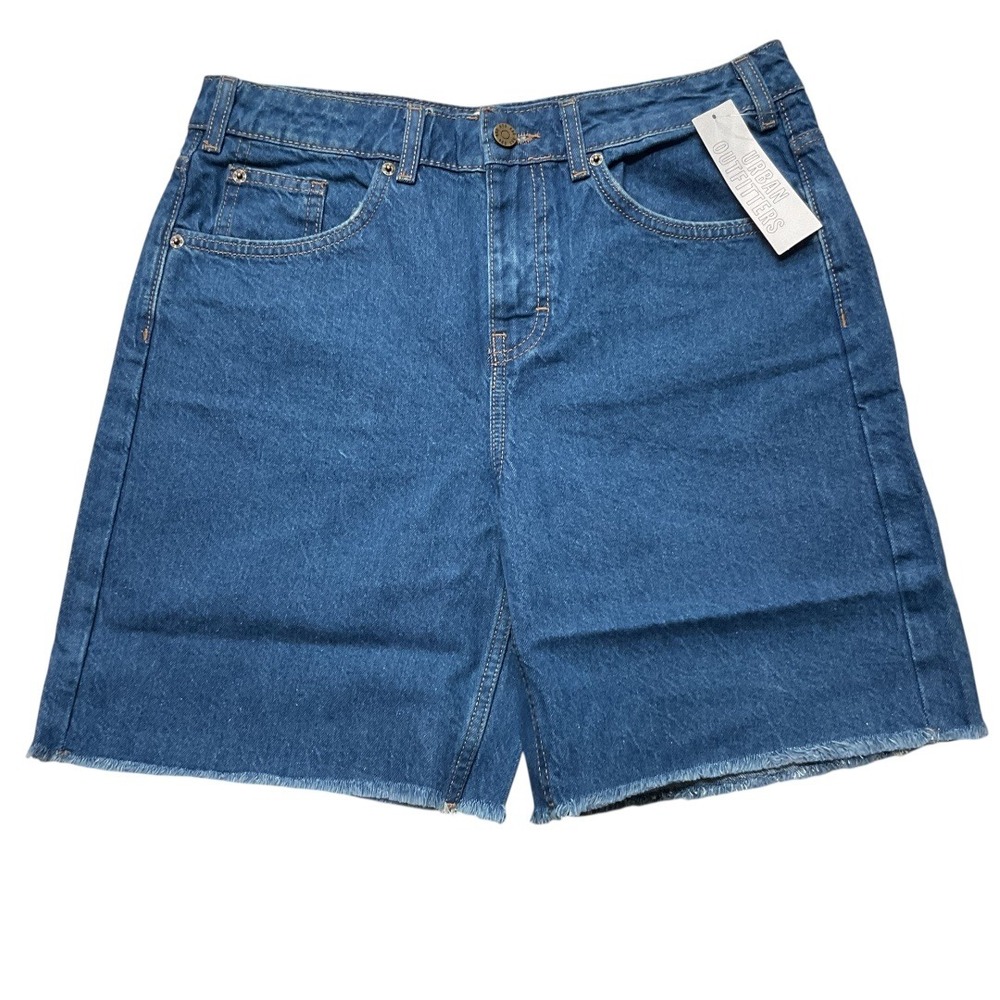 BDG Urban Outfitters High Waisted‎ Raw Hem Denim Shorts Blue Size 29 NWT